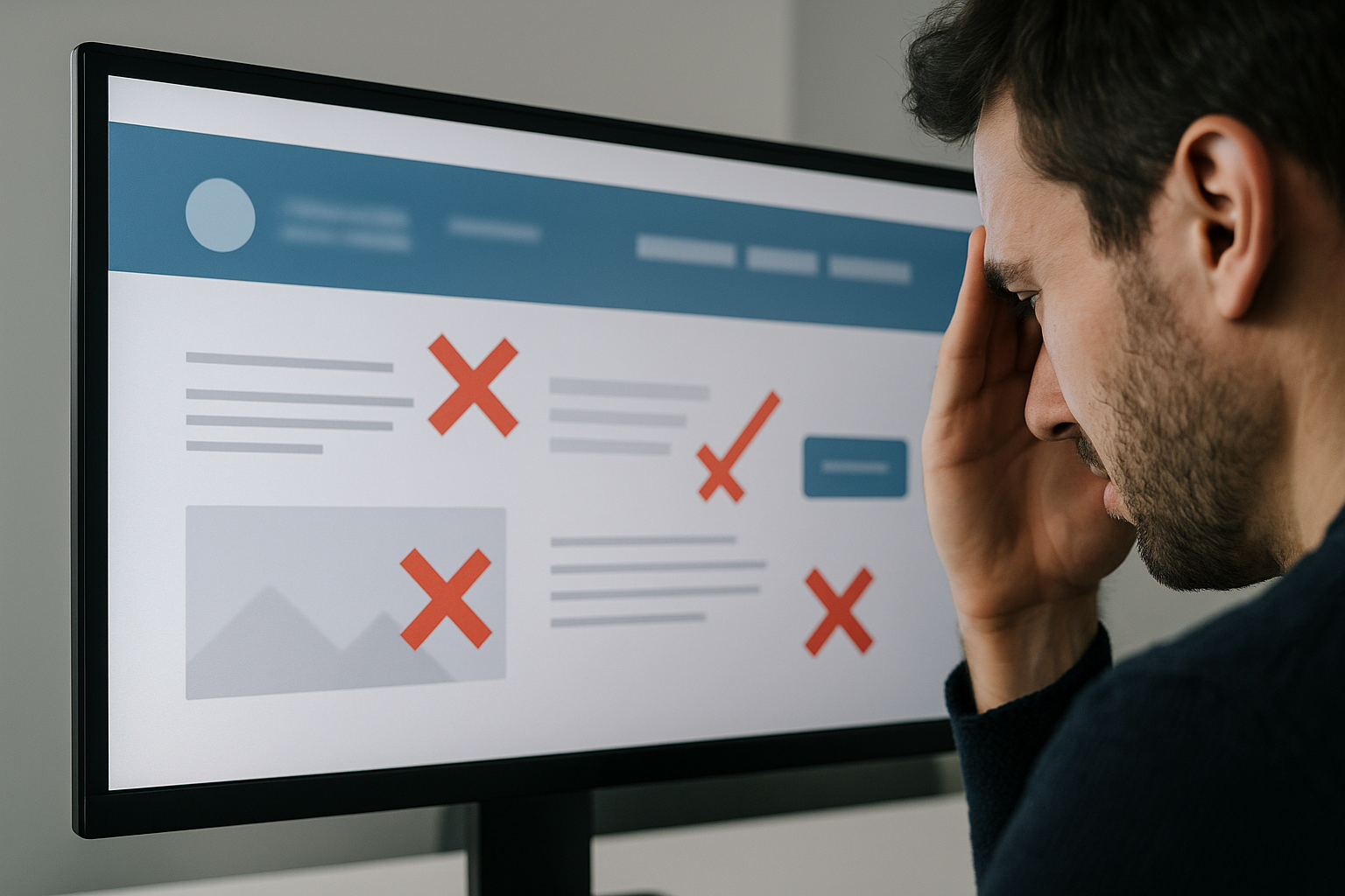 Erreurs de design courantes sur un site