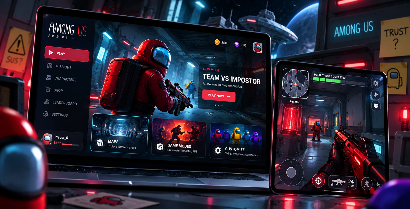 Among Us FPS - UI UX