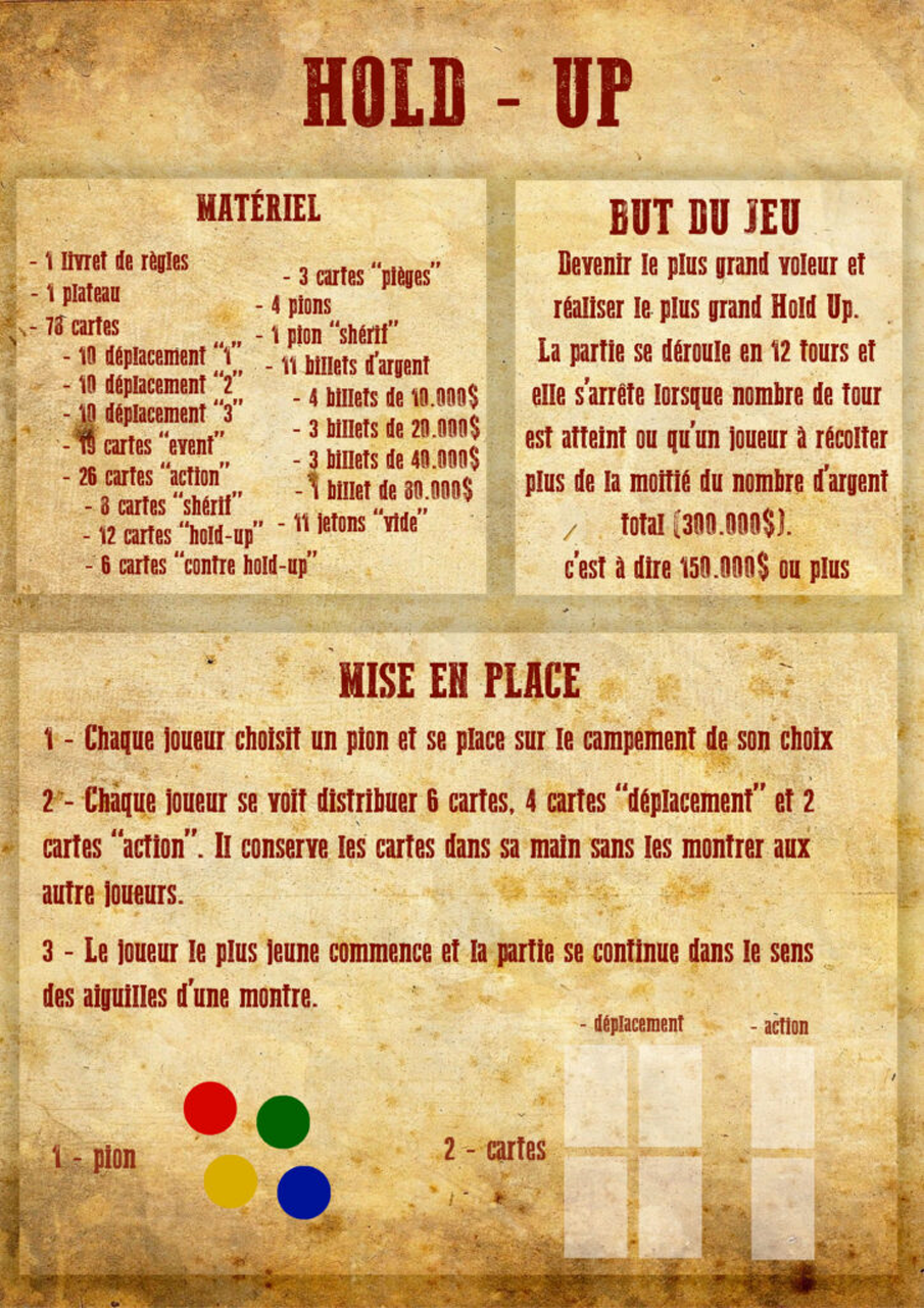 Règles Hold-Up page 1